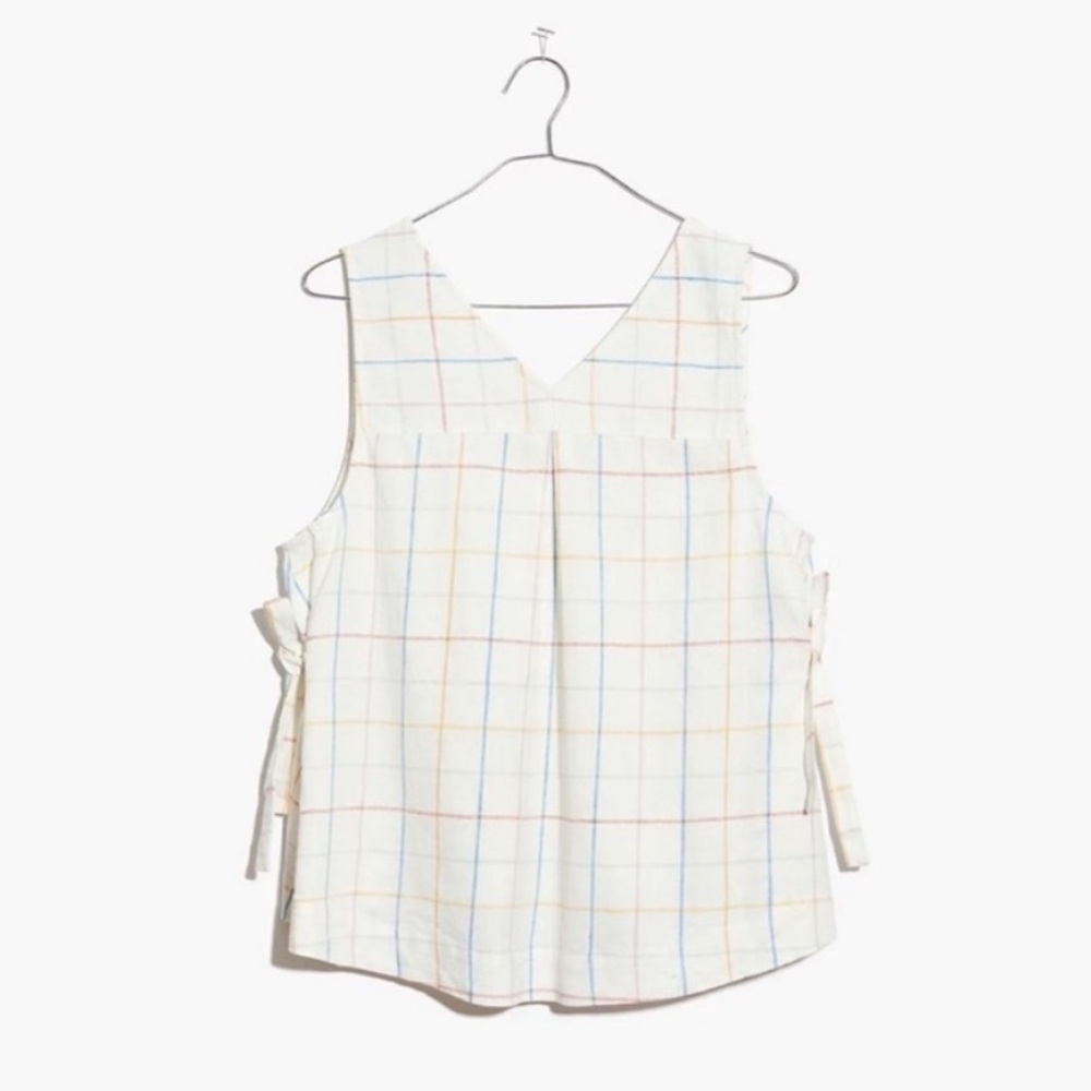 Madewell Side Tie Linen Tank - Picture 4 of 9
